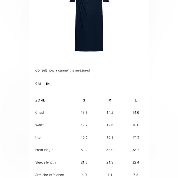 NWT ZARA Elegant Navy Blue Dress - Picture 12 of 13